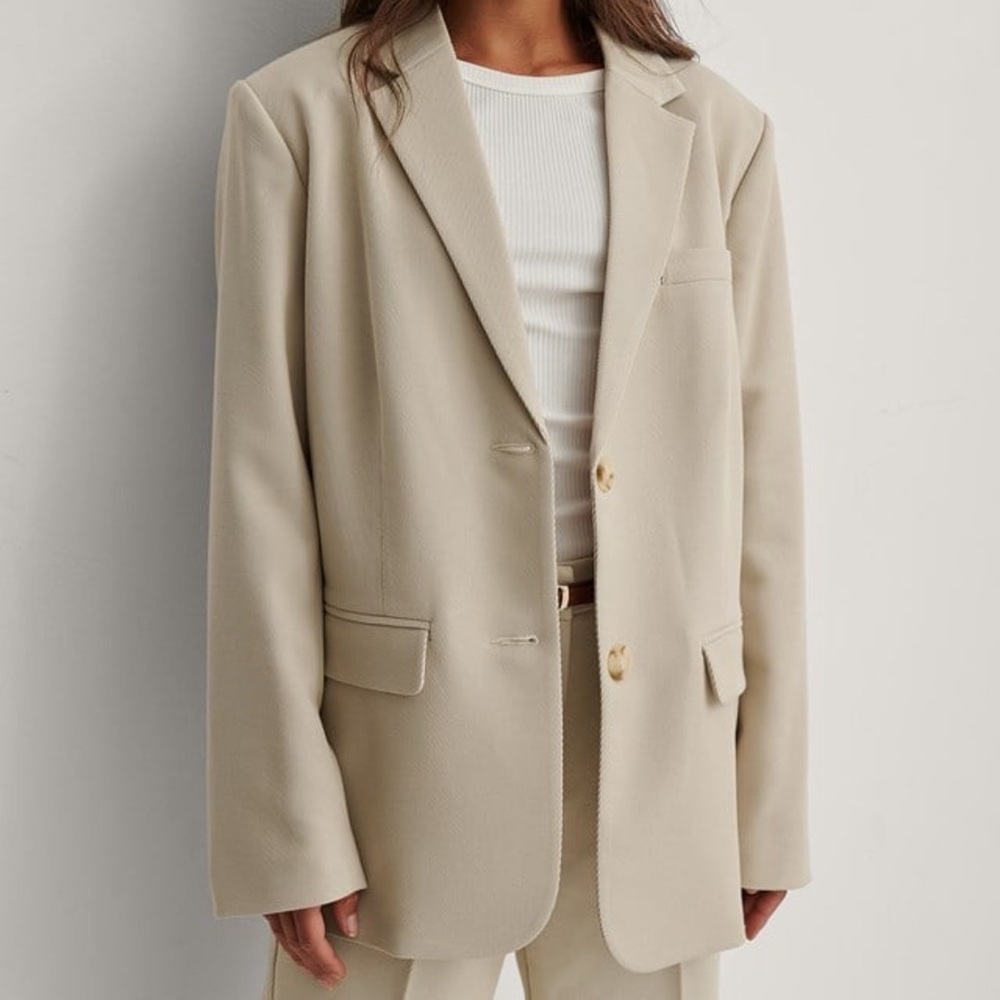 Oversized Twill Blazer
